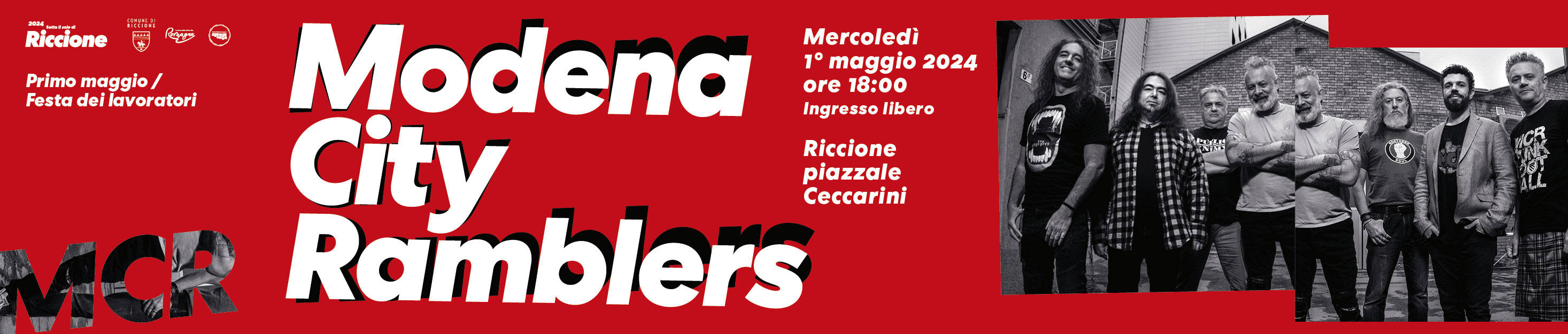 Il 1° maggio il concerto live dei Modena City Ramblers in piazzale Ceccarini