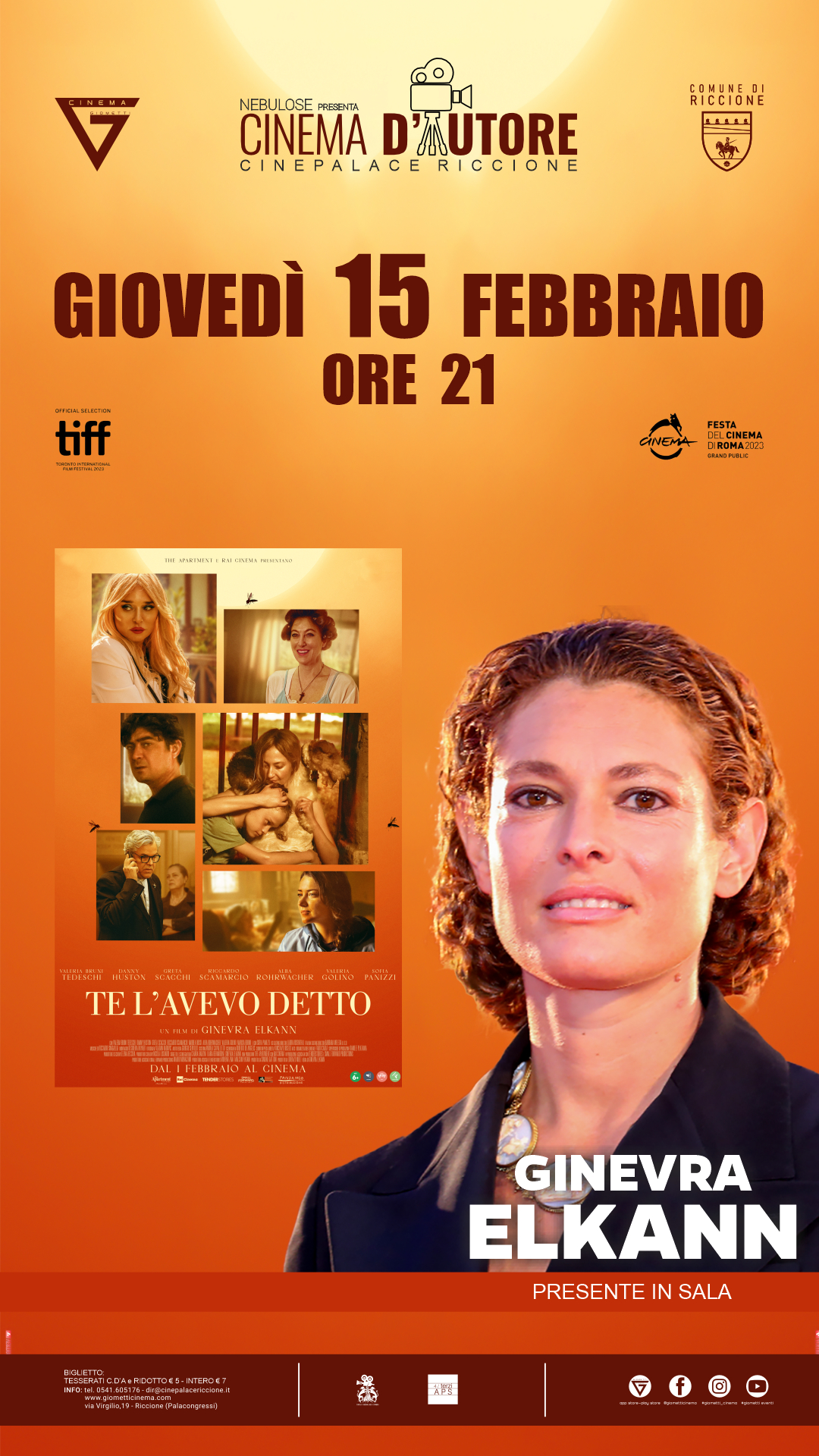Rassegna “Cinema d’autore”: la regista Ginevra Elkann ospite al Cinepalace alla proiezione del suo film “Te l’avevo detto”
