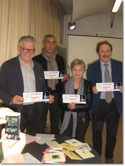 da sinistra il sindaco Massimo Pironi, Pasquale D'Alessio, Mina Marcinò, il direttore dell'ospedale Romeo Giannei