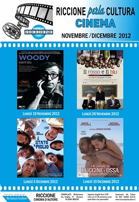 la locandina della rassegna cinematografica Riccione Cinema d’Autore novembre-dicembre 2012 