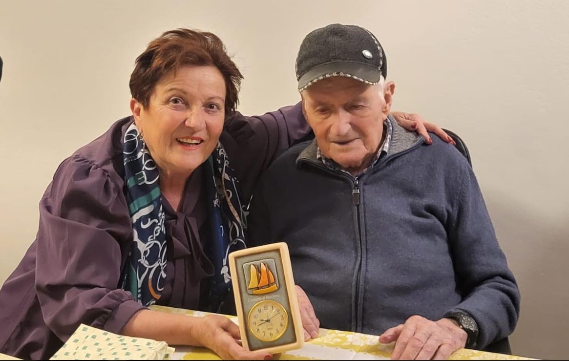 Sebastiano Magi 101 anni con assessora Marina Zoffoli gennaio 2023