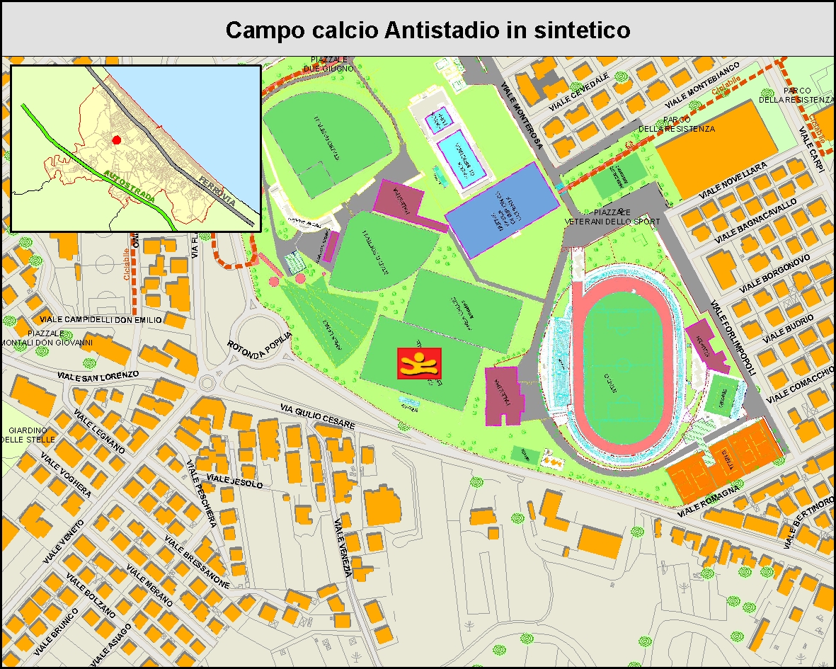Campo calcio Antistdio in sintetico - MAPPA