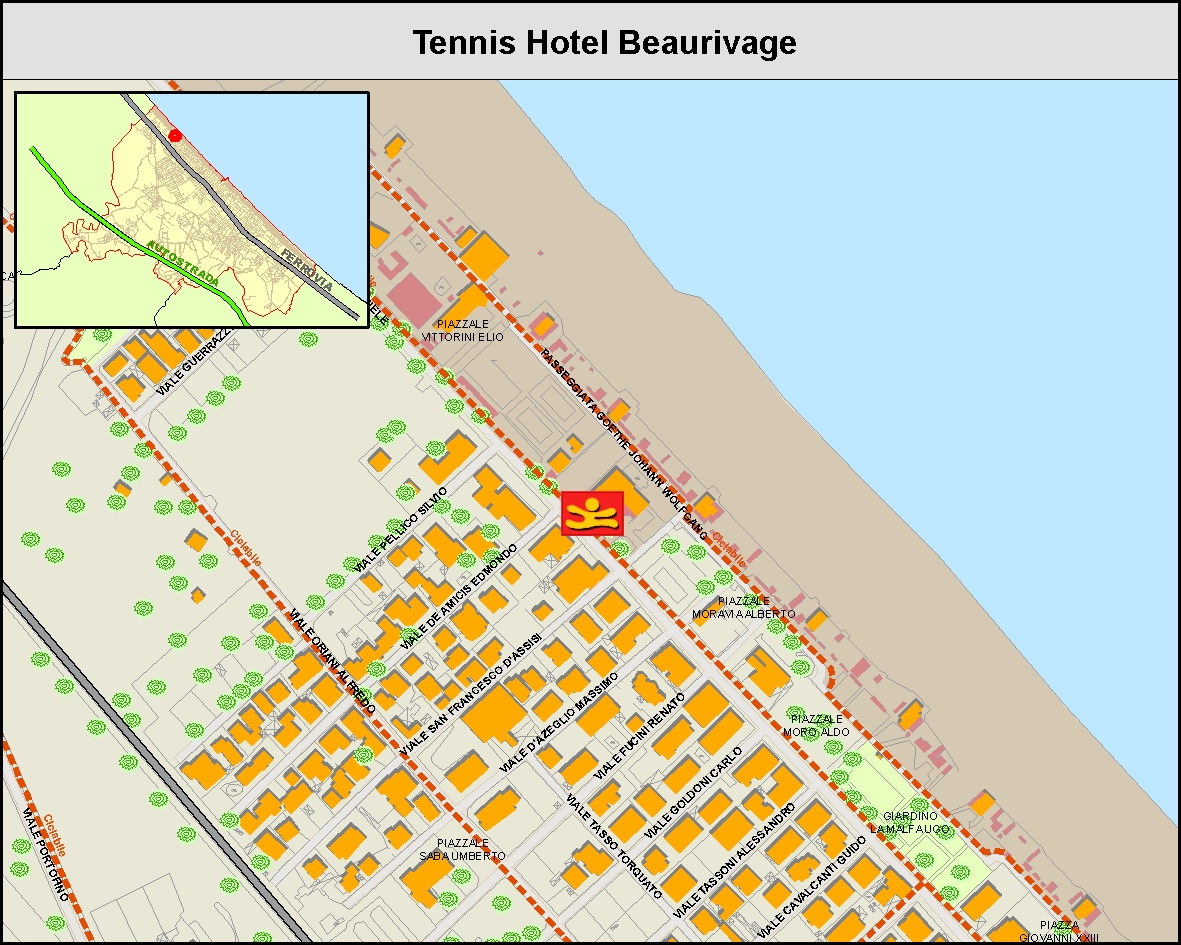Tennis Hotel Beaurivage - Mappa