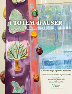 Riccione: fino al 9 gennaio è possibile ammirare "I totem di Auser", opere realizzate con la partecipazione del ceramista scultore Giò Urbinati